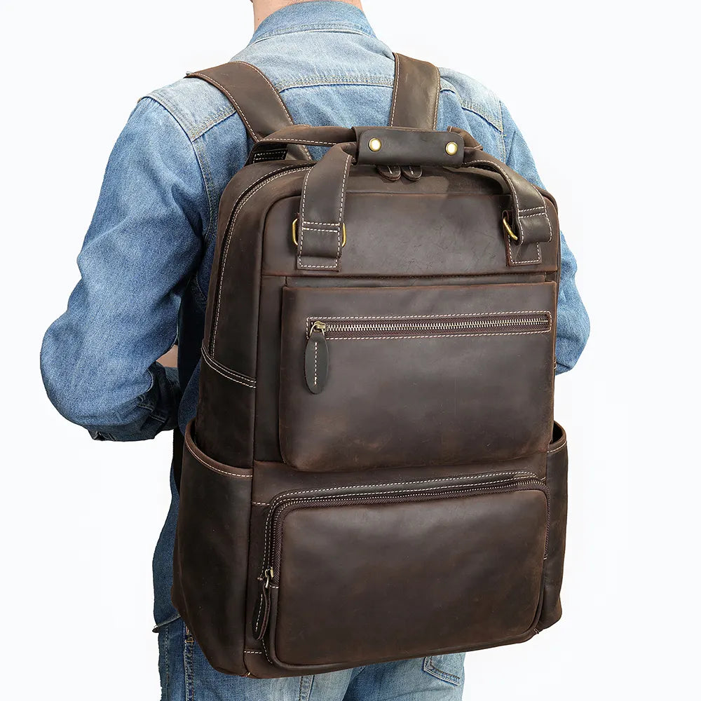 Mochila de Lujo en Cuero Genuino – El Viaje de Tu Vida