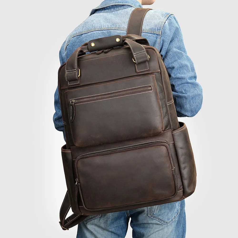Mochila de Lujo en Cuero Genuino – El Viaje de Tu Vida