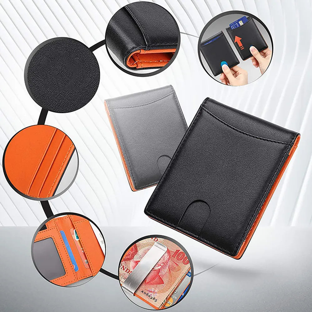 Billetera Minimalista en Cuero Premium con Protección RFID – Seguridad y Estilo en Tu Bolsillo