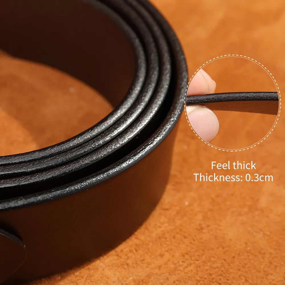 Cinturón de Cuero Genuino para Hombre - Elegancia Clásica y Resistencia 120cm