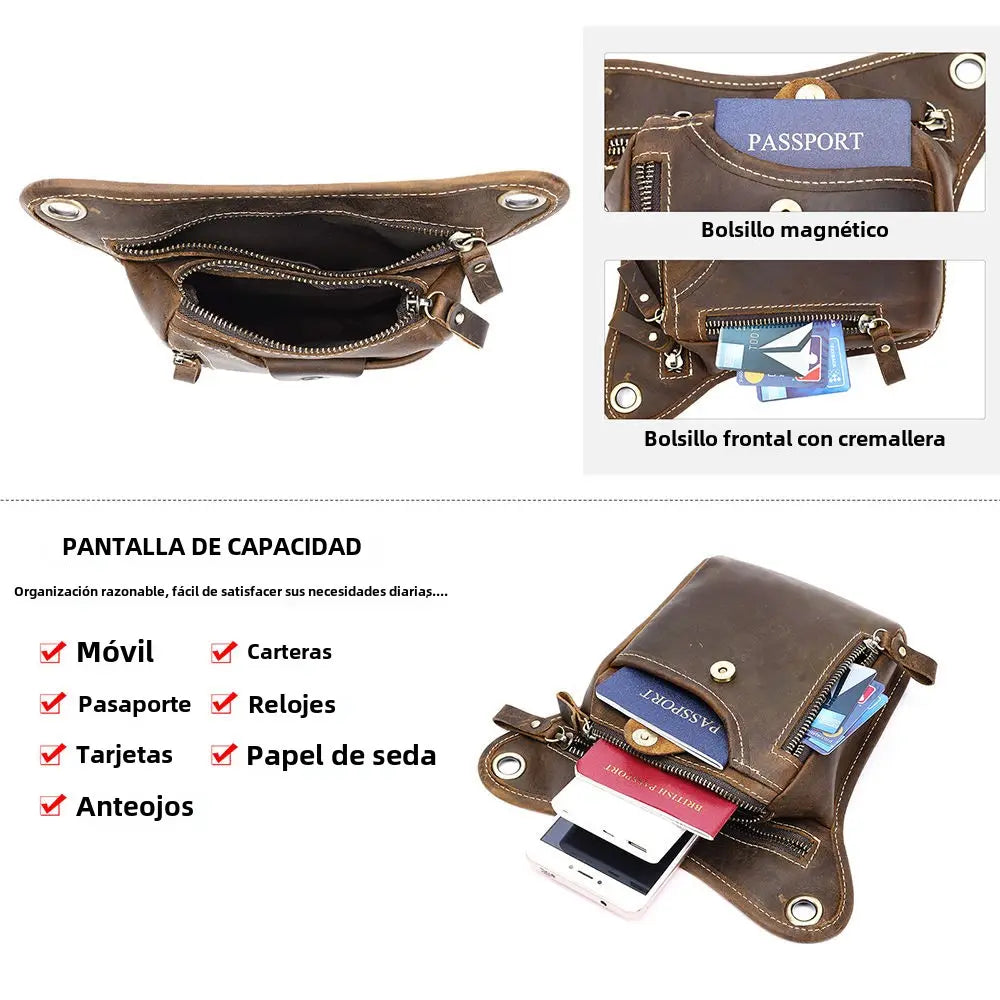 Muslera de Cuero Crazy Horse – Estilo Vaquero, Espíritu Rebelde.