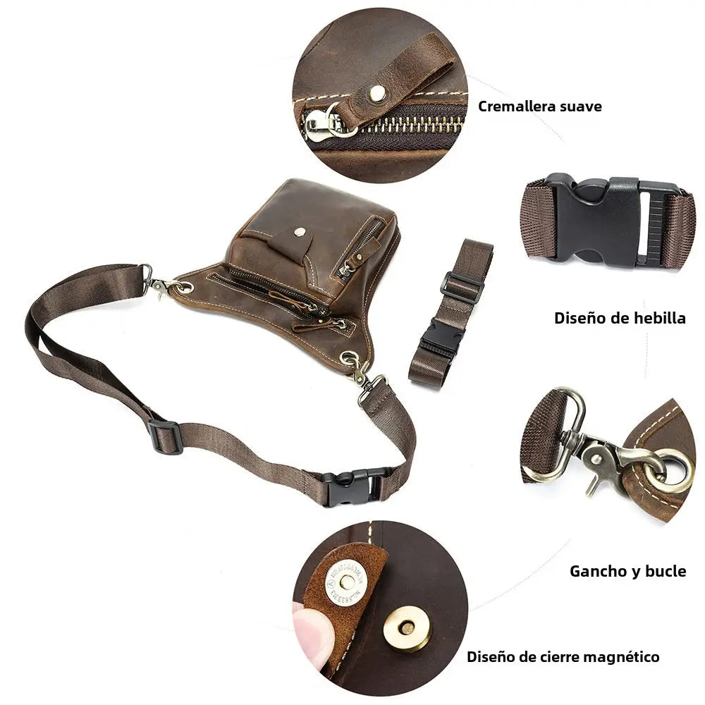 Muslera de Cuero Crazy Horse – Estilo Vaquero, Espíritu Rebelde.