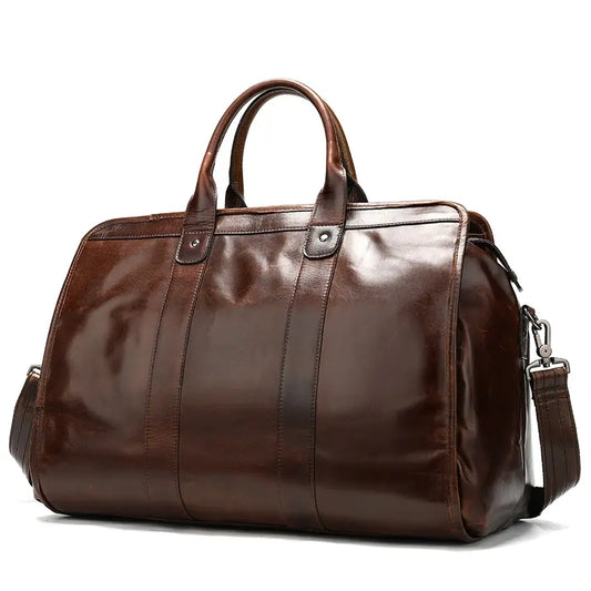 Bolso de Viaje en Cuero Premium – La Elegancia de Tu Trayectoria Coffee