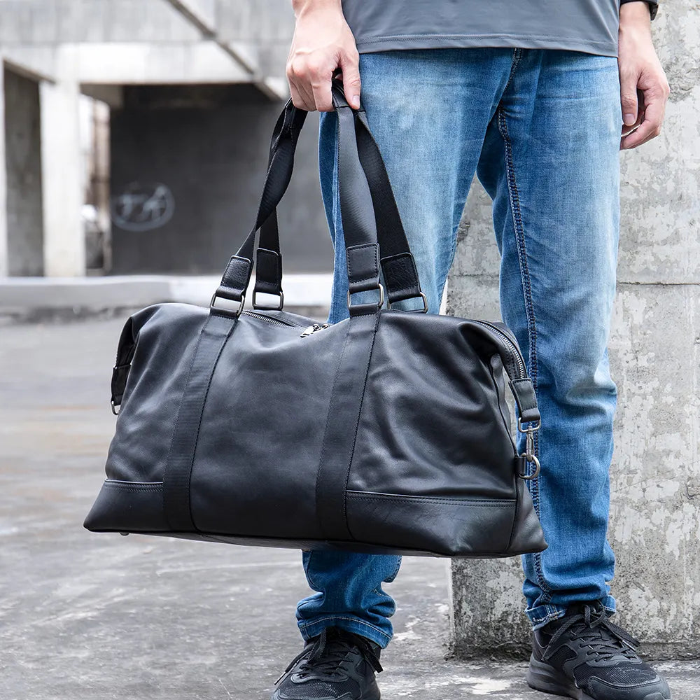 Bolso de Viaje en Cuero café Premium – Versatilidad con Elegancia
