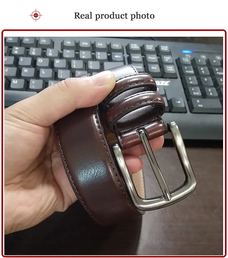 Cinturón de Cuero Genuino Classic - El estilo de siempre pero más Elegante 120cm