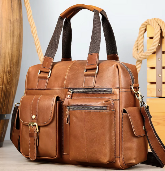 Bolso Ejecutivo “Amanecer” de Cuero Genuino - Donde el estilo y la funcionalidad se cruzan.